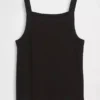 Kinder-tanktop met geribde stof en vierkante hals