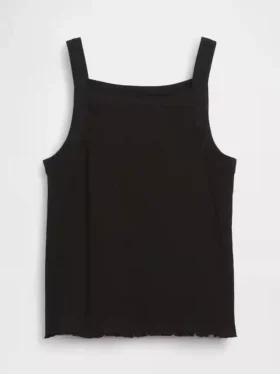 Kinder-tanktop met geribde stof en vierkante hals
