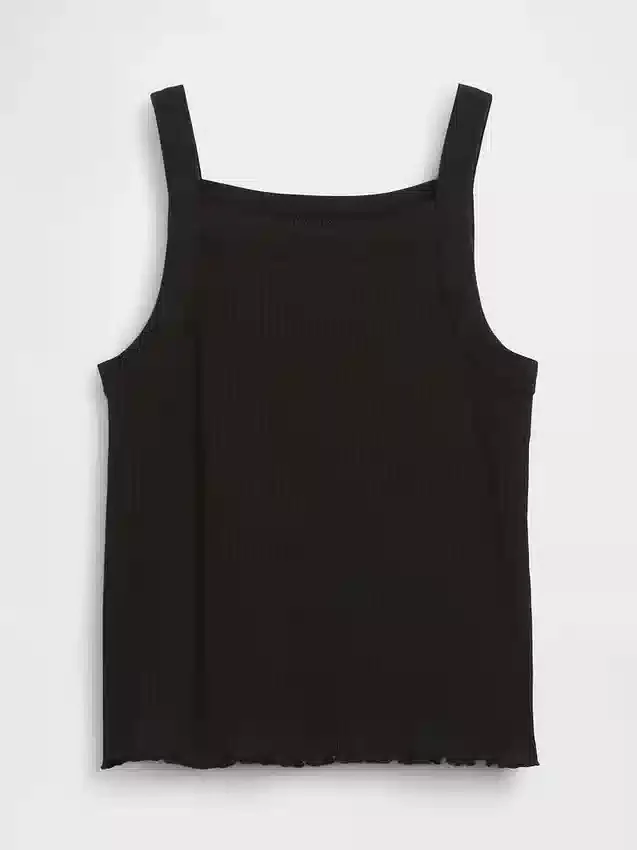 Kinder-tanktop met geribde stof en vierkante hals