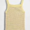 Kinder-tanktop met geribde stof en vierkante hals