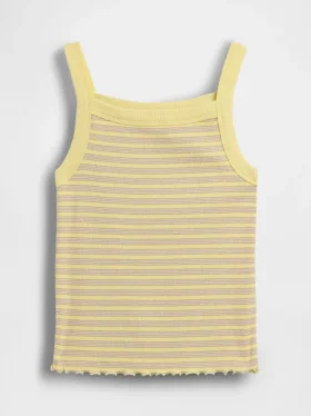 Kinder-tanktop met geribde stof en vierkante hals