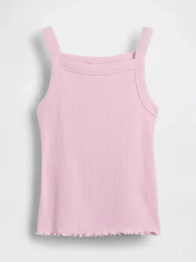 Kinder-tanktop met geribde stof en vierkante hals
