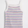 Kinder-tanktop met geribde stof en vierkante hals
