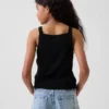 Kinder-tanktop met geribde stof en vierkante hals