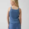 Kinder-tanktop met geribde stof en vierkante hals