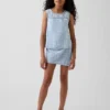 Kinder-tanktop van denim met gingham-print