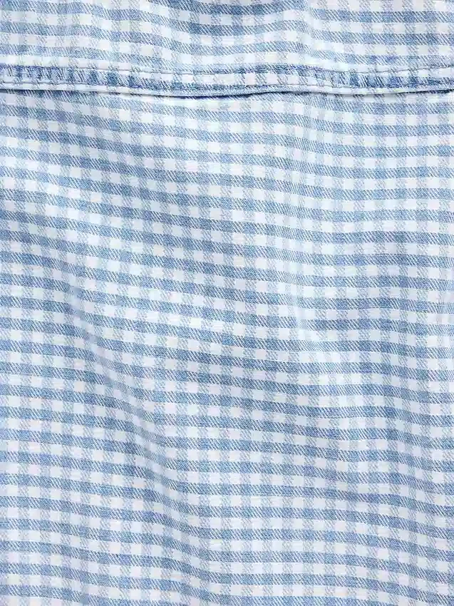 Kinder-tanktop van denim met gingham-print