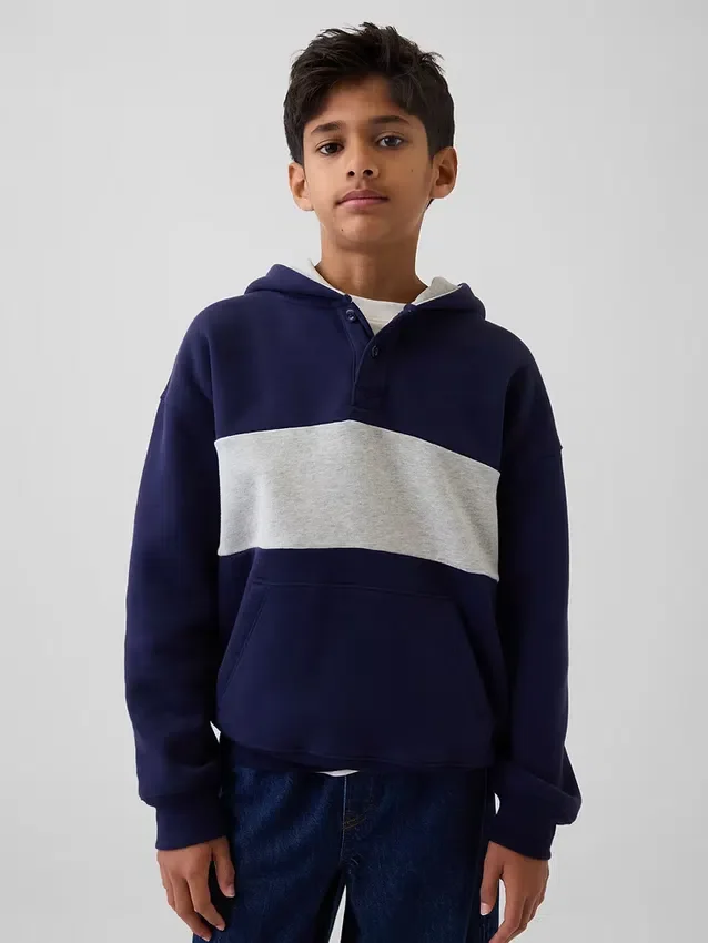 Kinder Vintagesoft Relaxed Henley-hoodie