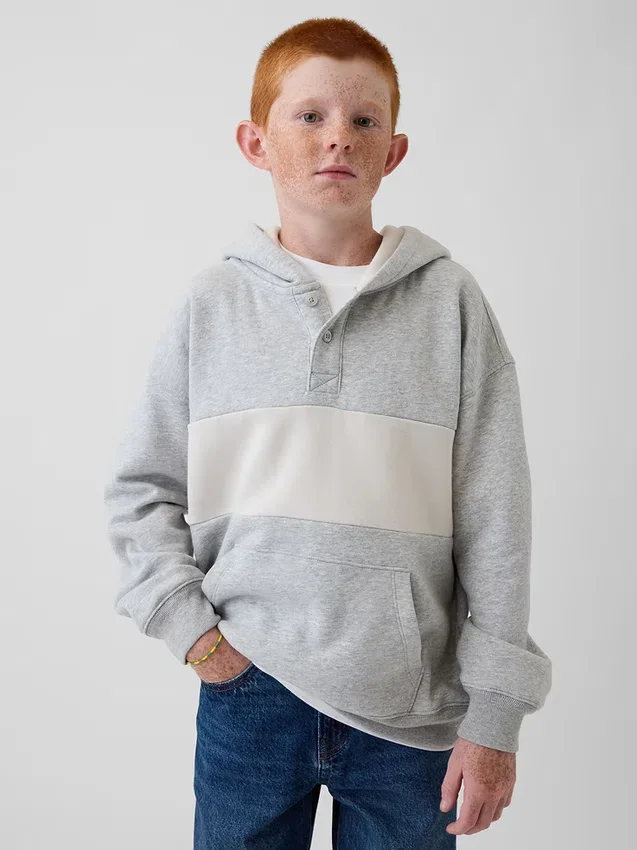 Kinder Vintagesoft Relaxed Henley-hoodie