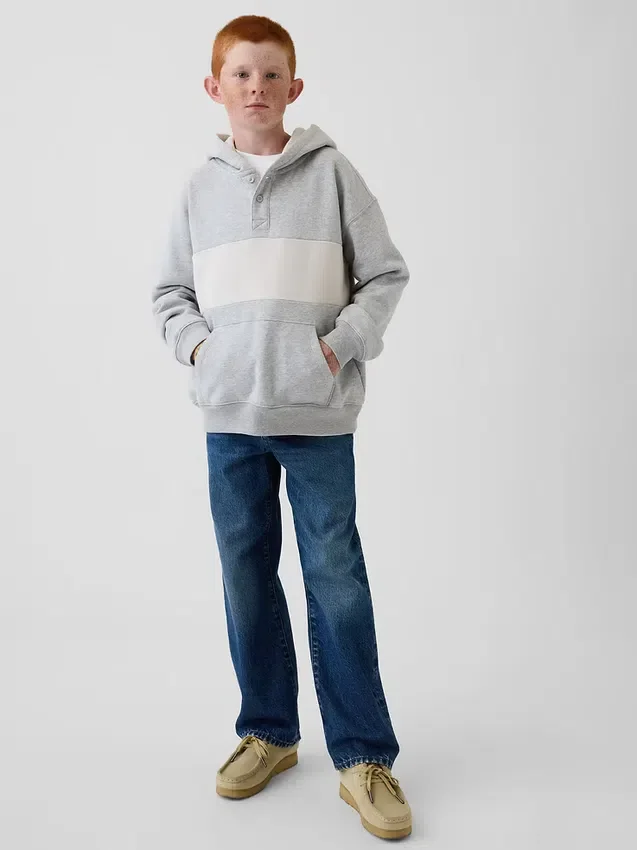 Kinder Vintagesoft Relaxed Henley-hoodie