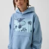 Kinder Vintagesoft relaxte hoodie met print