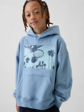 Kinder Vintagesoft relaxte hoodie met print