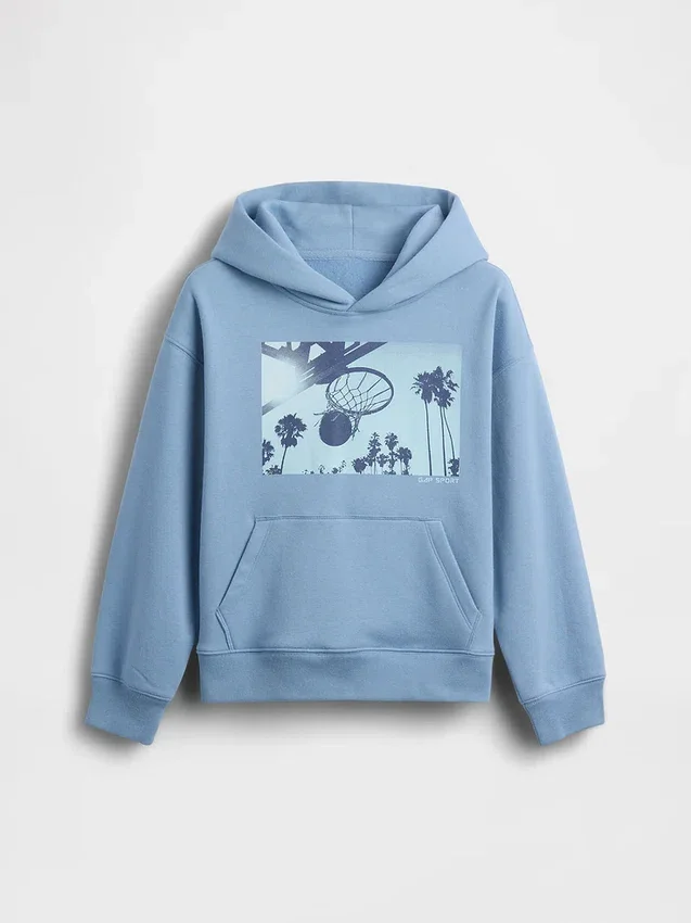 Kinder Vintagesoft relaxte hoodie met print