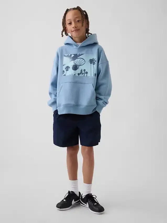 Kinder Vintagesoft relaxte hoodie met print