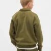Kinder Vintagesoft-trui met kwartritssluiting