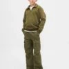 Kinder Vintagesoft-trui met kwartritssluiting