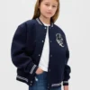 Kinderbomberjack met varsity-logo