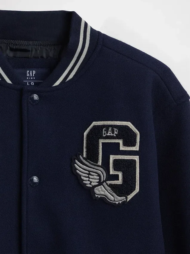 Kinderbomberjack met varsity-logo