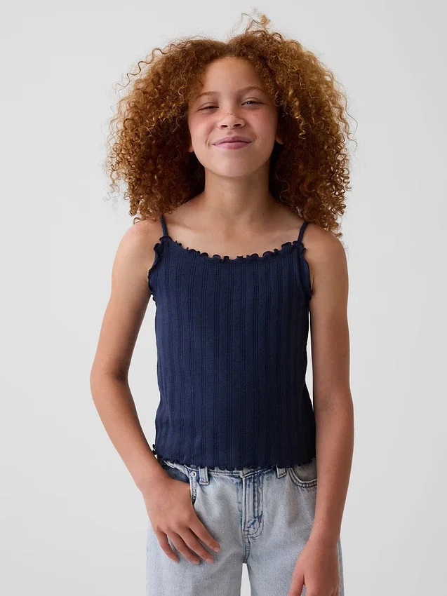Kindercami van pointelle-rib