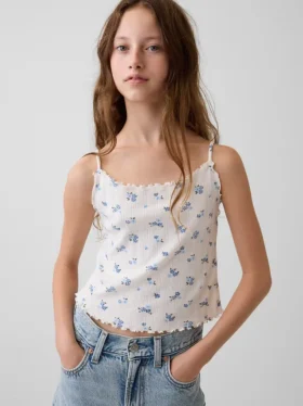 Kindercami van pointelle-rib