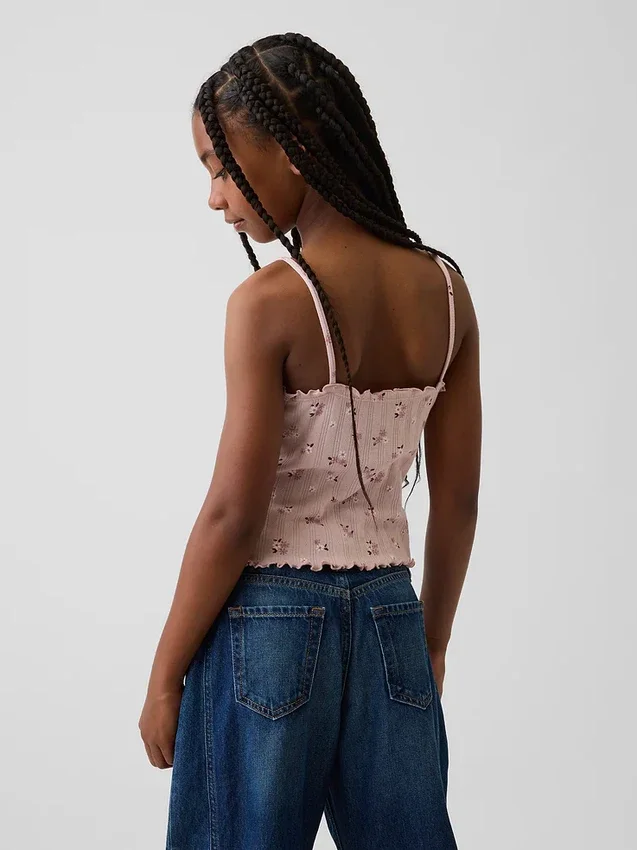 Kindercami van pointelle-rib