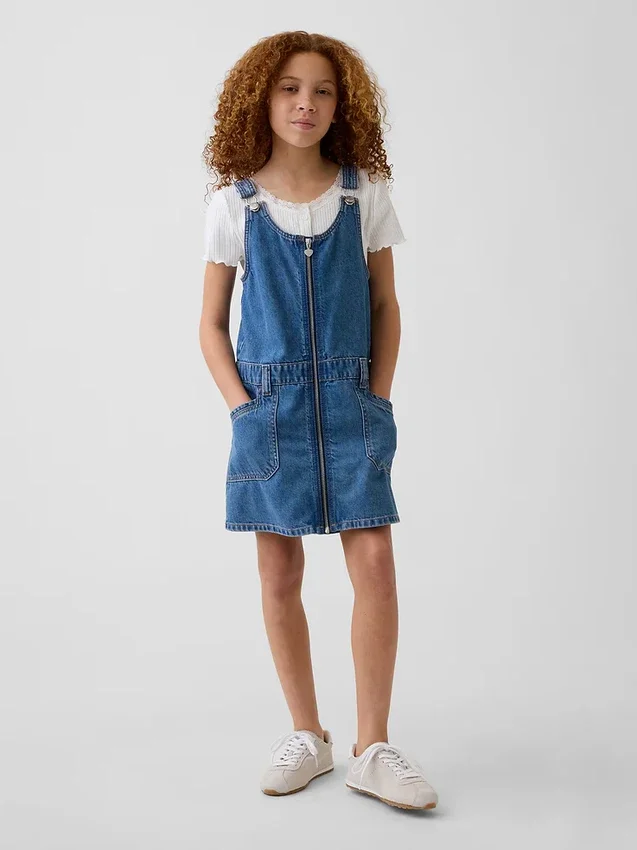 Kinderdenimrok met ritssluiting