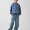 Kinderen Baggy gestreepte Carpenter-Jeans met dubbele knieën