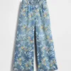 Kinderen: Baggy-Jeans met bloemenprint