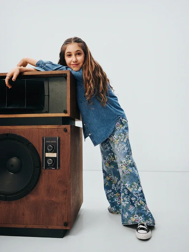 Kinderen: Baggy-Jeans met bloemenprint