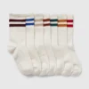 Kinderen biologisch katoenen varsity-sokken (7-pack)