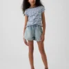 Kinderen: denim korte broeken met hoge taille, gemakkelijk aan te trekken