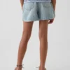 Kinderen: denim korte broeken met hoge taille, gemakkelijk aan te trekken