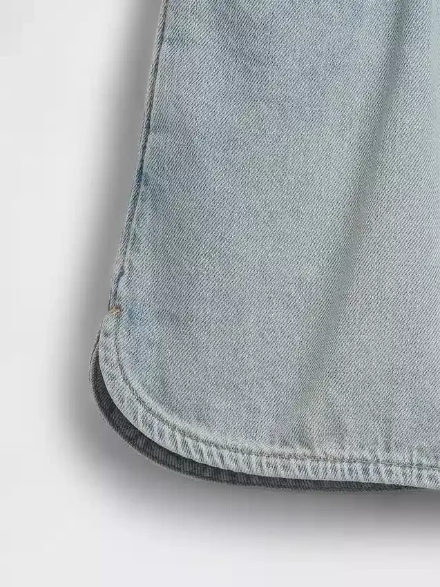 Kinderen: denim korte broeken met hoge taille, gemakkelijk aan te trekken