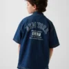 Kinderen Denim Relaxed New York-logo-overhemd