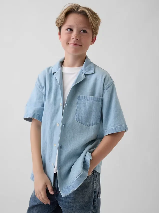 Kinderen Denim Relaxed overhemd