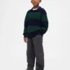 Kinderen: geborstelde, baggy cargo-broek met taps toelopende pijpen