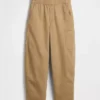 Kinderen: geborstelde, baggy cargo-broek met taps toelopende pijpen