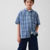 Kinderen geruit vakantieshirt met textuur