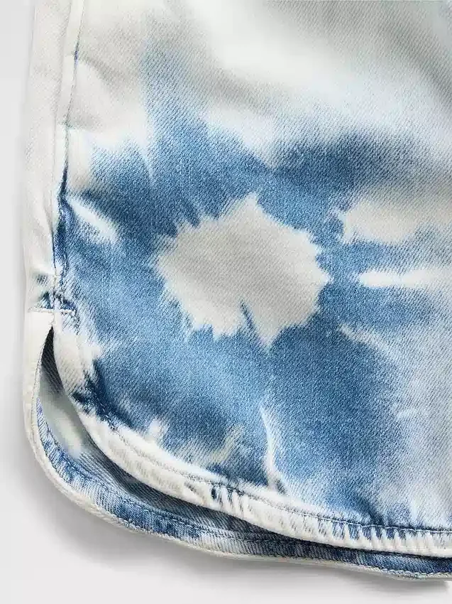 Kinderen High Rise Tie-Dye Denim Korte broeken