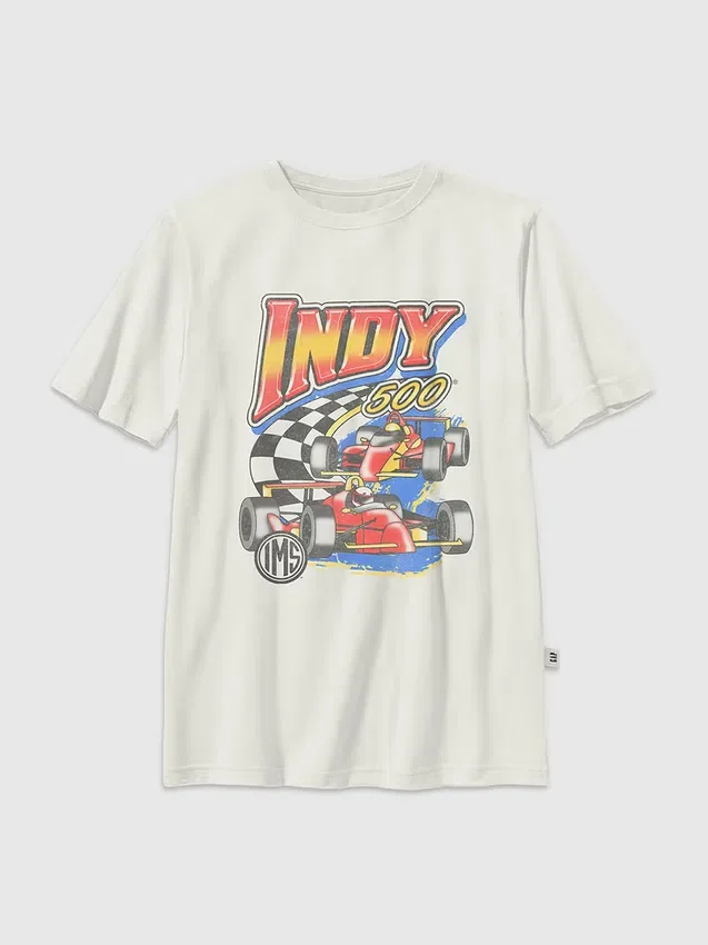 Kinderen Indy 500 Swoosh-T-shirt met print