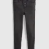 Kinderen: Jegging met hoge taille en distressed-look tot aan de enkels
