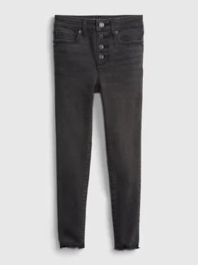 Kinderen: Jegging met hoge taille en distressed-look tot aan de enkels