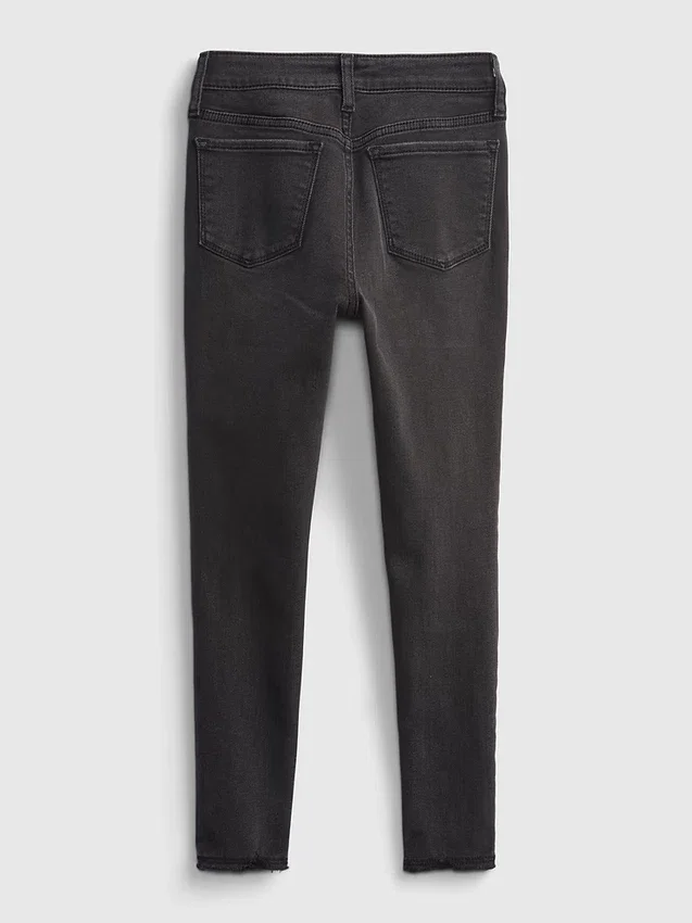 Kinderen: Jegging met hoge taille en distressed-look tot aan de enkels