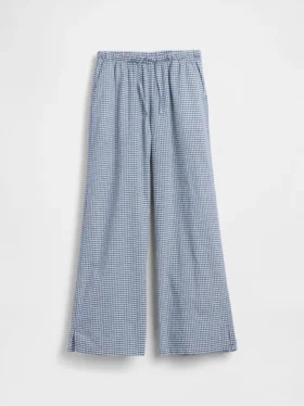 Kinderen Linnen-katoenen gemakkelijke broek met wijde pijpen