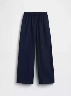 Kinderen Linnen-katoenen gemakkelijke broek met wijde pijpen