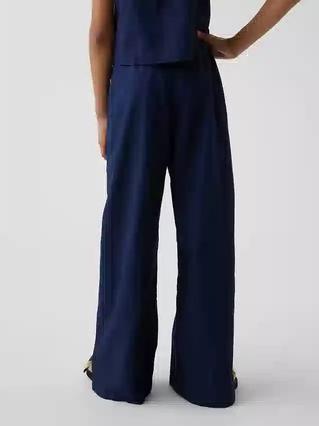Kinderen Linnen-katoenen gemakkelijke broek met wijde pijpen