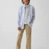 Kinderen: moderne, relaxte rechte kaki broek
