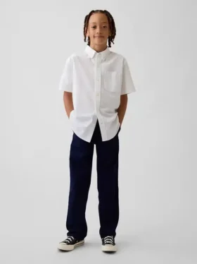Kinderen: moderne, relaxte rechte kaki broek