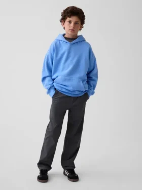 Kinderen: moderne, relaxte rechte kaki broek