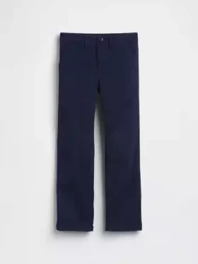 Kinderen: moderne, relaxte rechte kaki broek